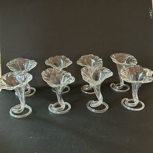 Set of 8 handblown vases